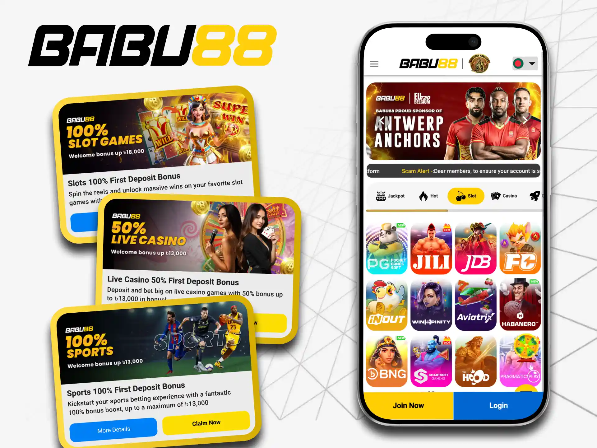 Make bets instantly using Babu88 official app.