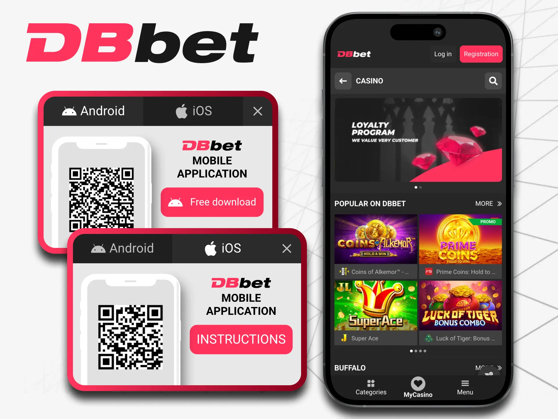 Download DoubleBet app on your smartphone to start placing bets.