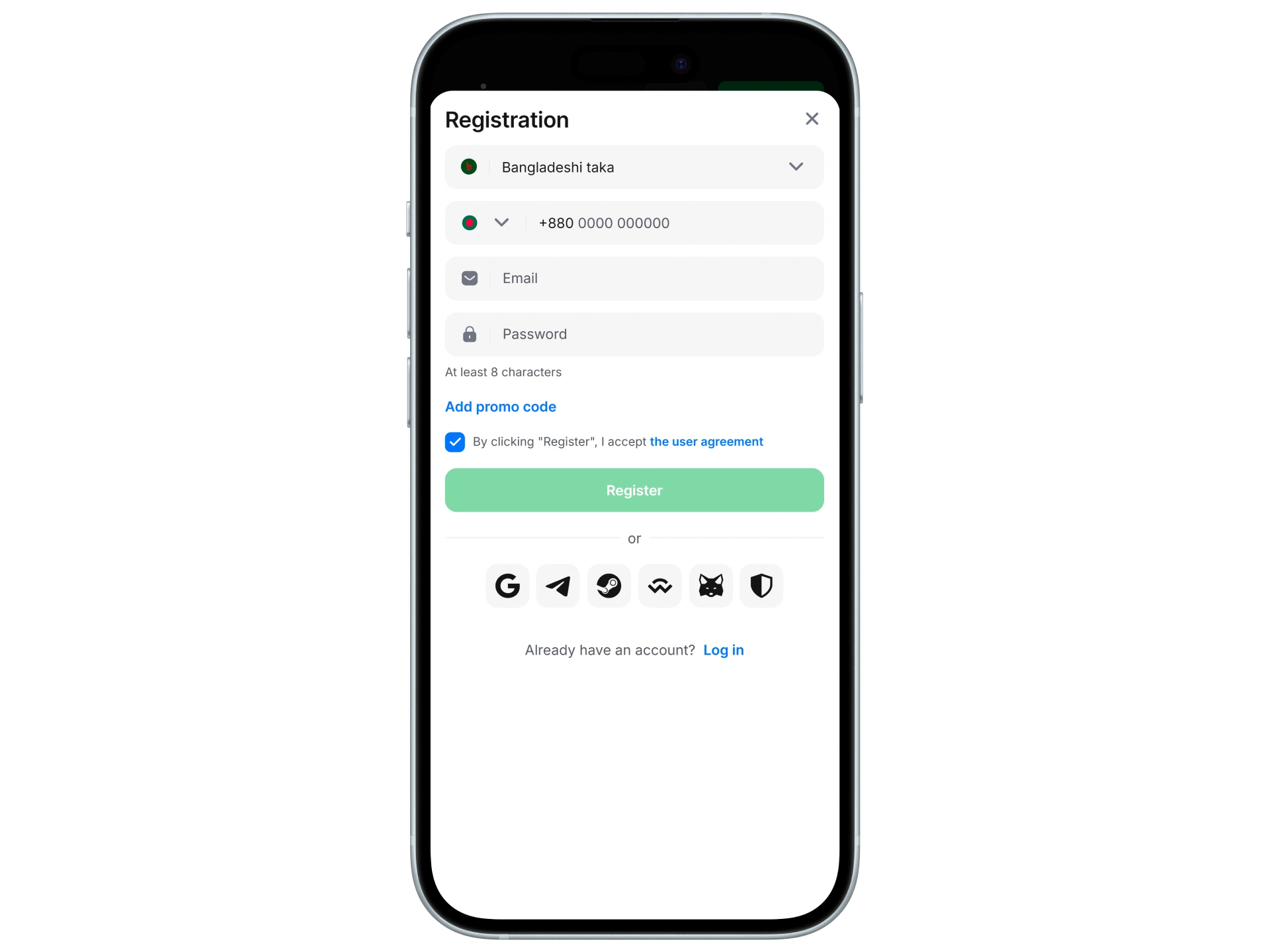 Pass a quick registration process on the 1win platform.