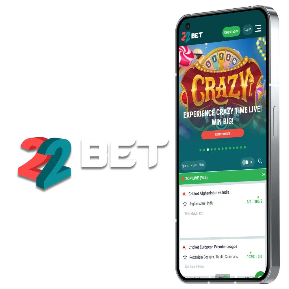 Check out the official 22Bet app for Android and iOS.
