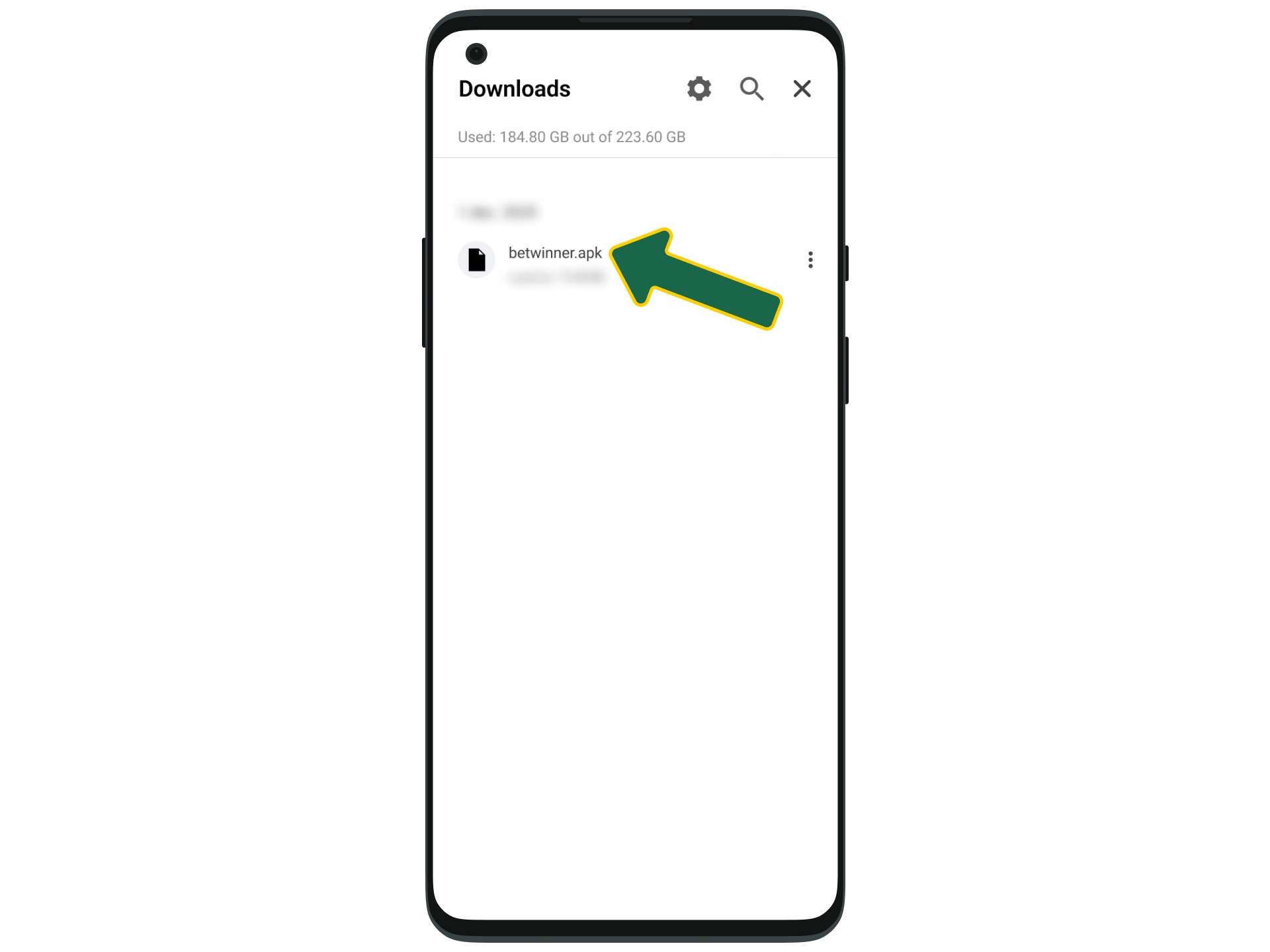 Open the BetWinner APK file and install the app.