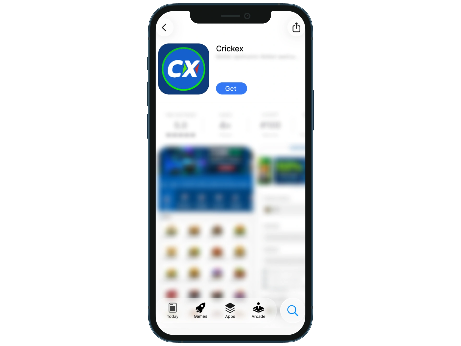 Find Crickex in the App Store and download it.