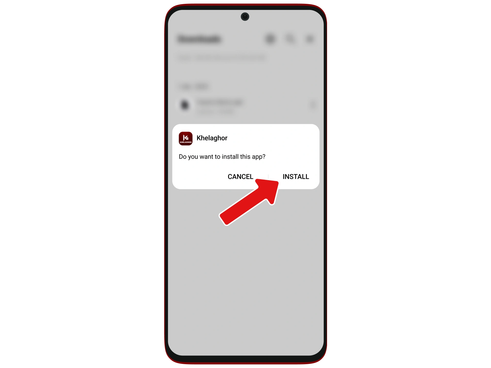 Tap the downloaded Khelaghor APK file to install it on your device.
