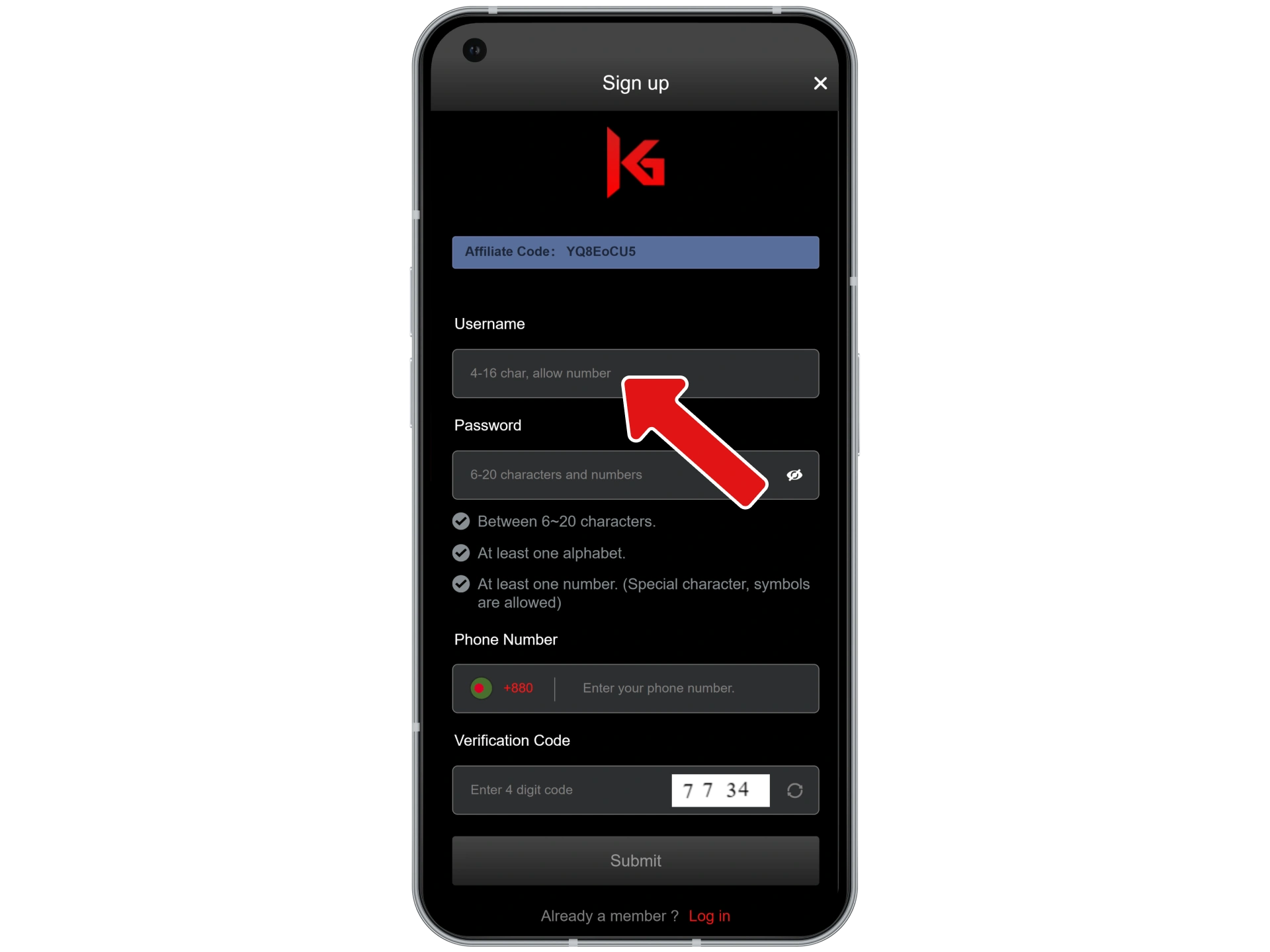 Pick a unique username to access your Khelaghor account.