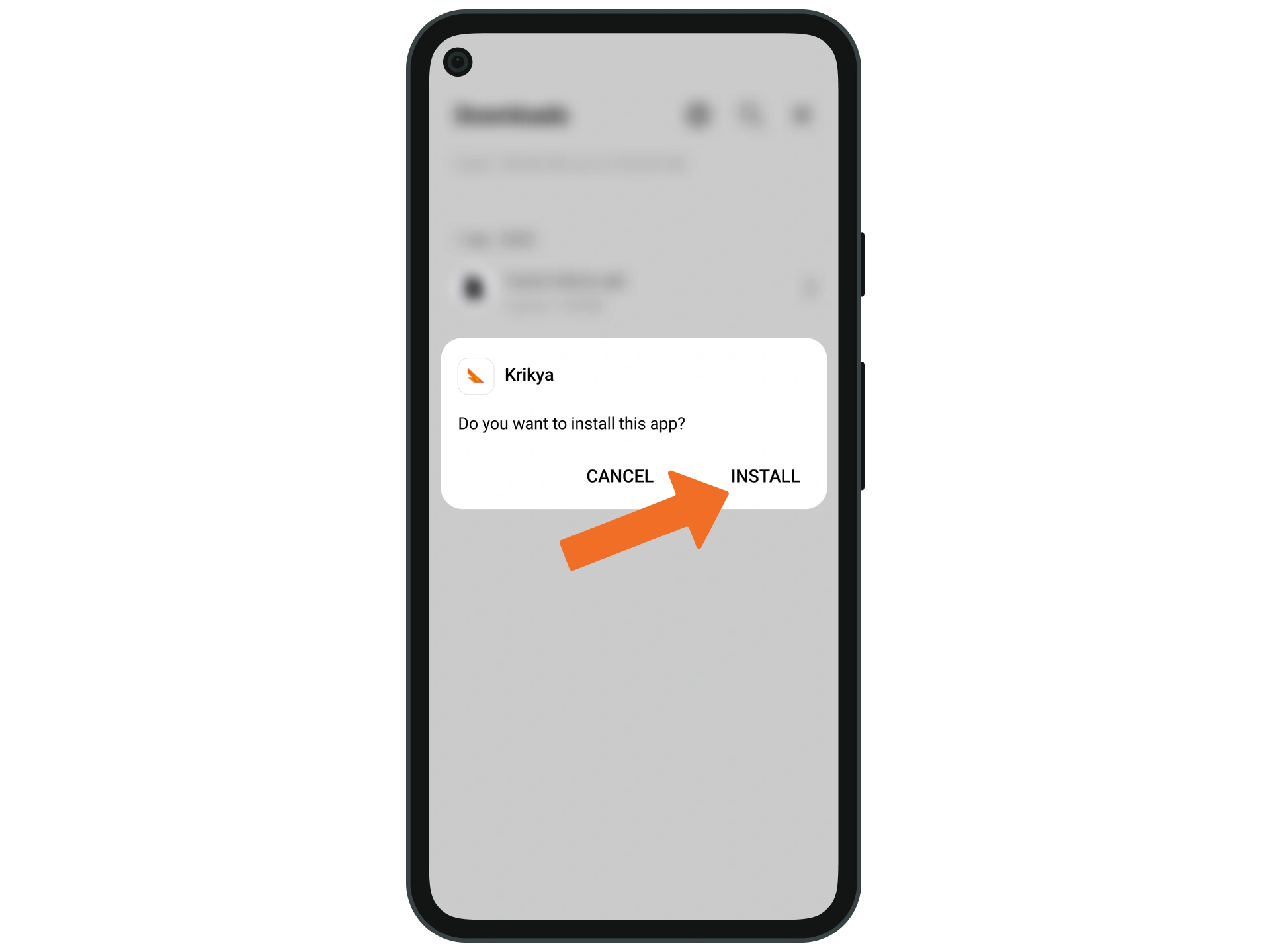 Open the Krikya installation file and install the app.