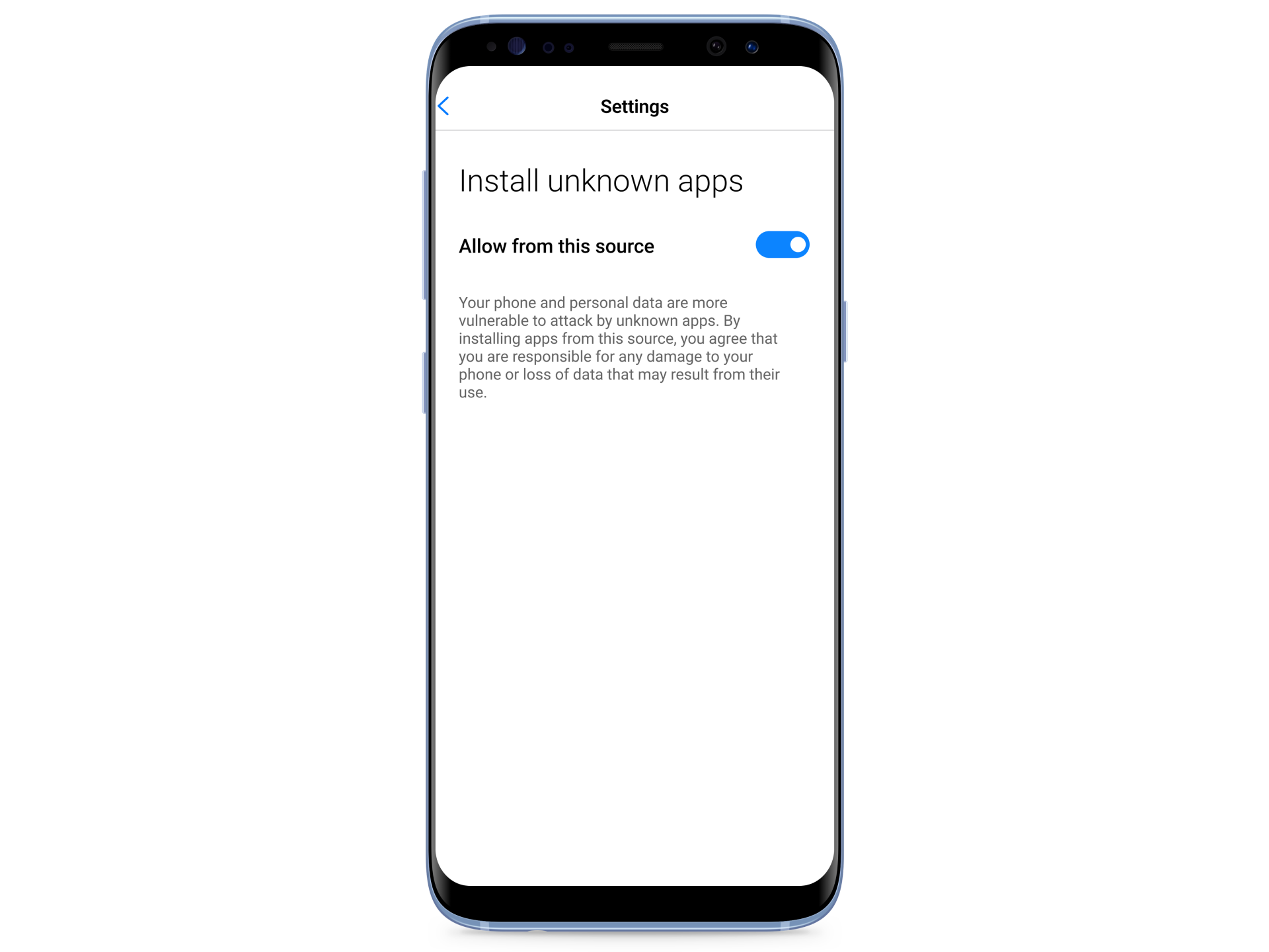 Open settings and allow installation for the Leon Bet.