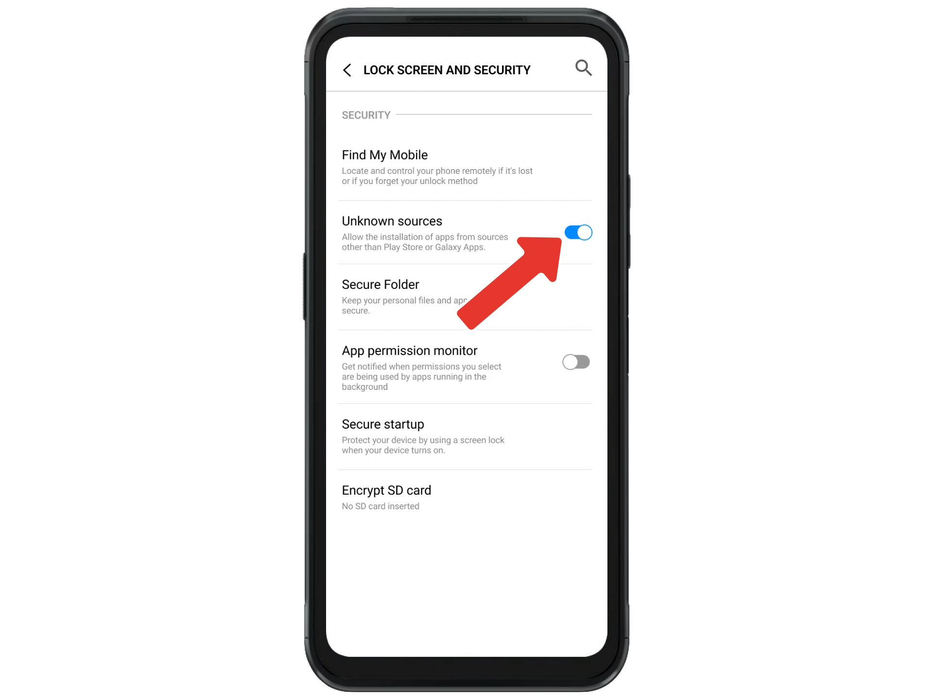 Find the Unknown Sources option in the settings and enable it to get Megapari.