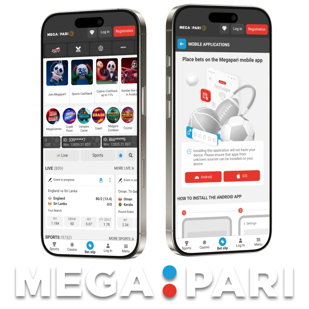 No matter what device you have, the Megapari app is available on Android and iOS for your convenience.