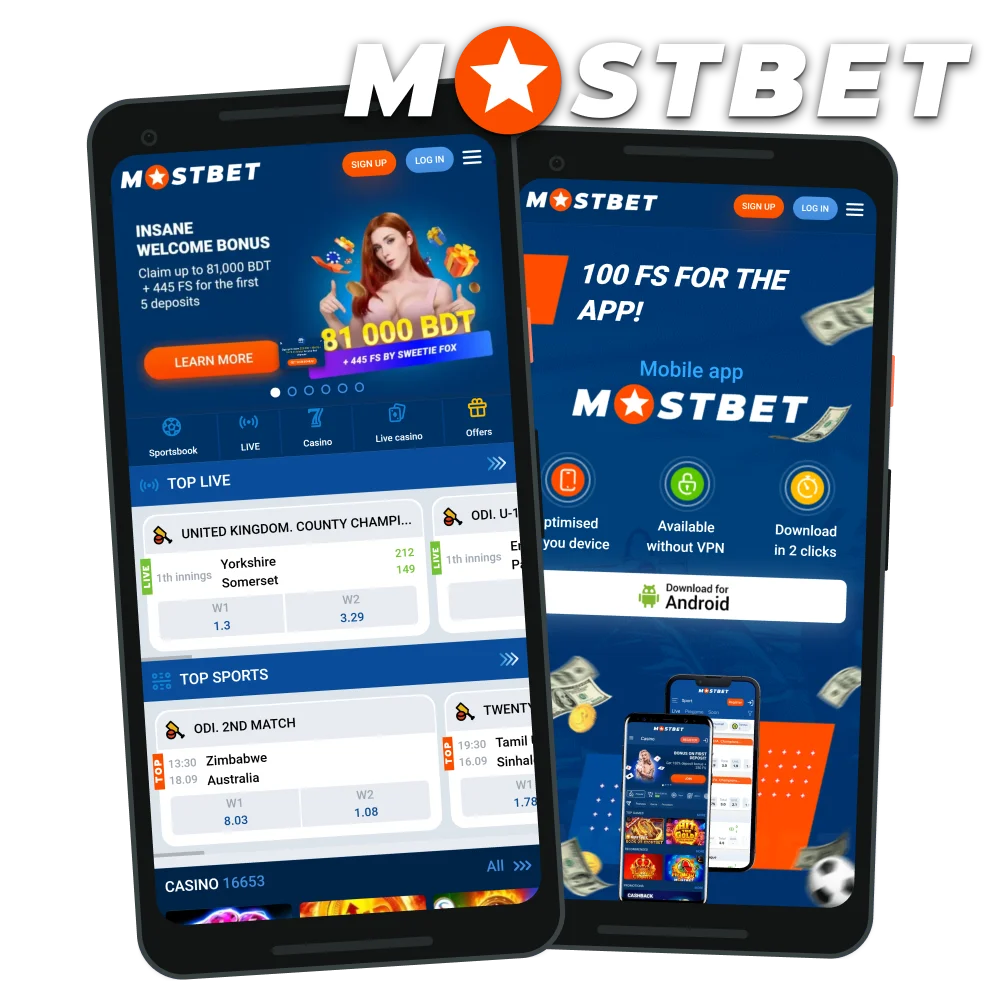 Download the Mostbet app and place bets right from your phone.