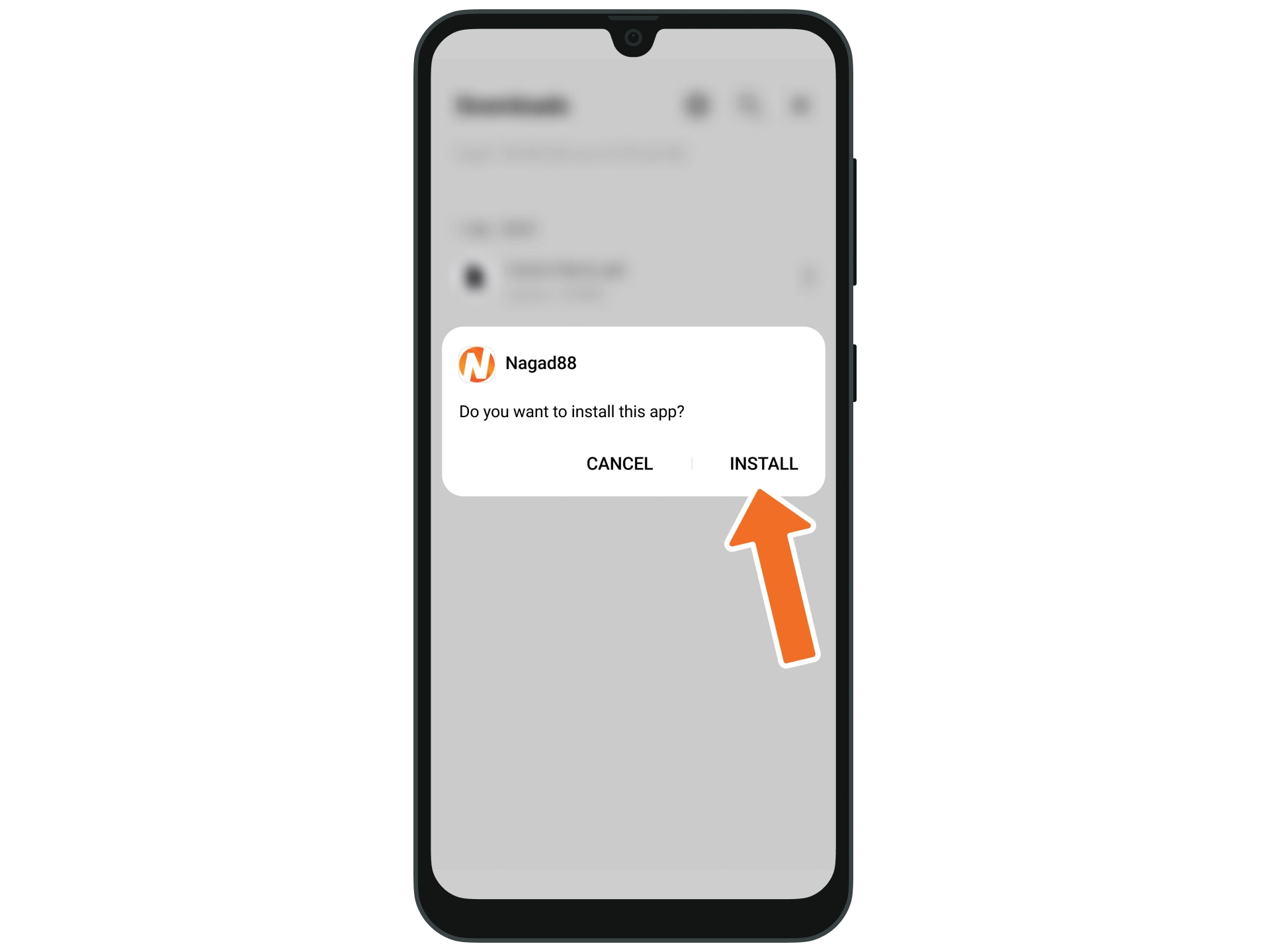 Finish the installation of Nagad88 on your Android device.