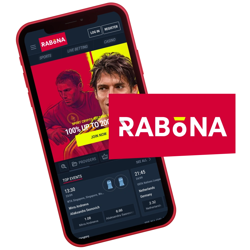 Choose the Android or iOS app and download Rabona on your phone.