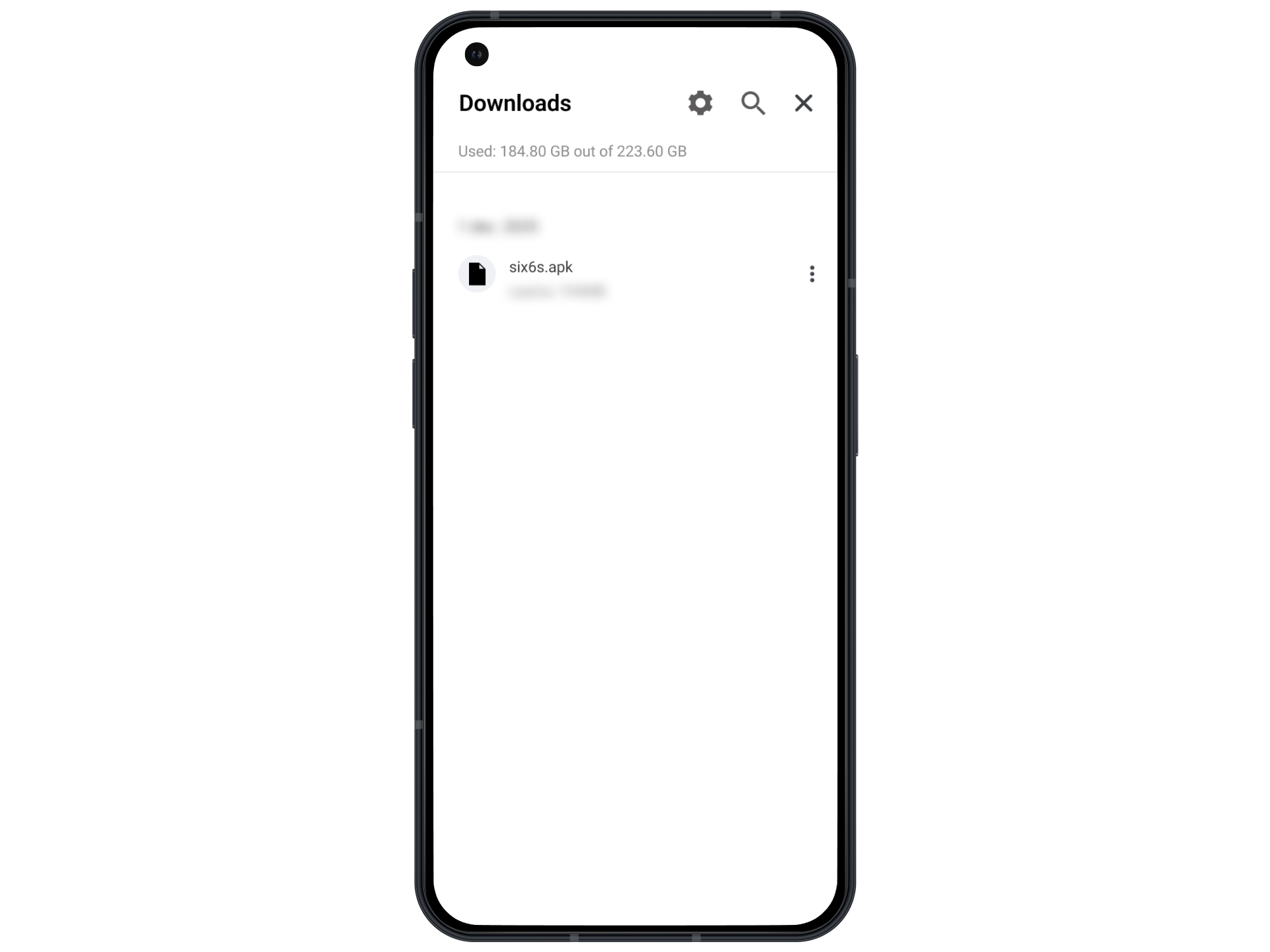 Complete the Six6s download and locate the APK file.