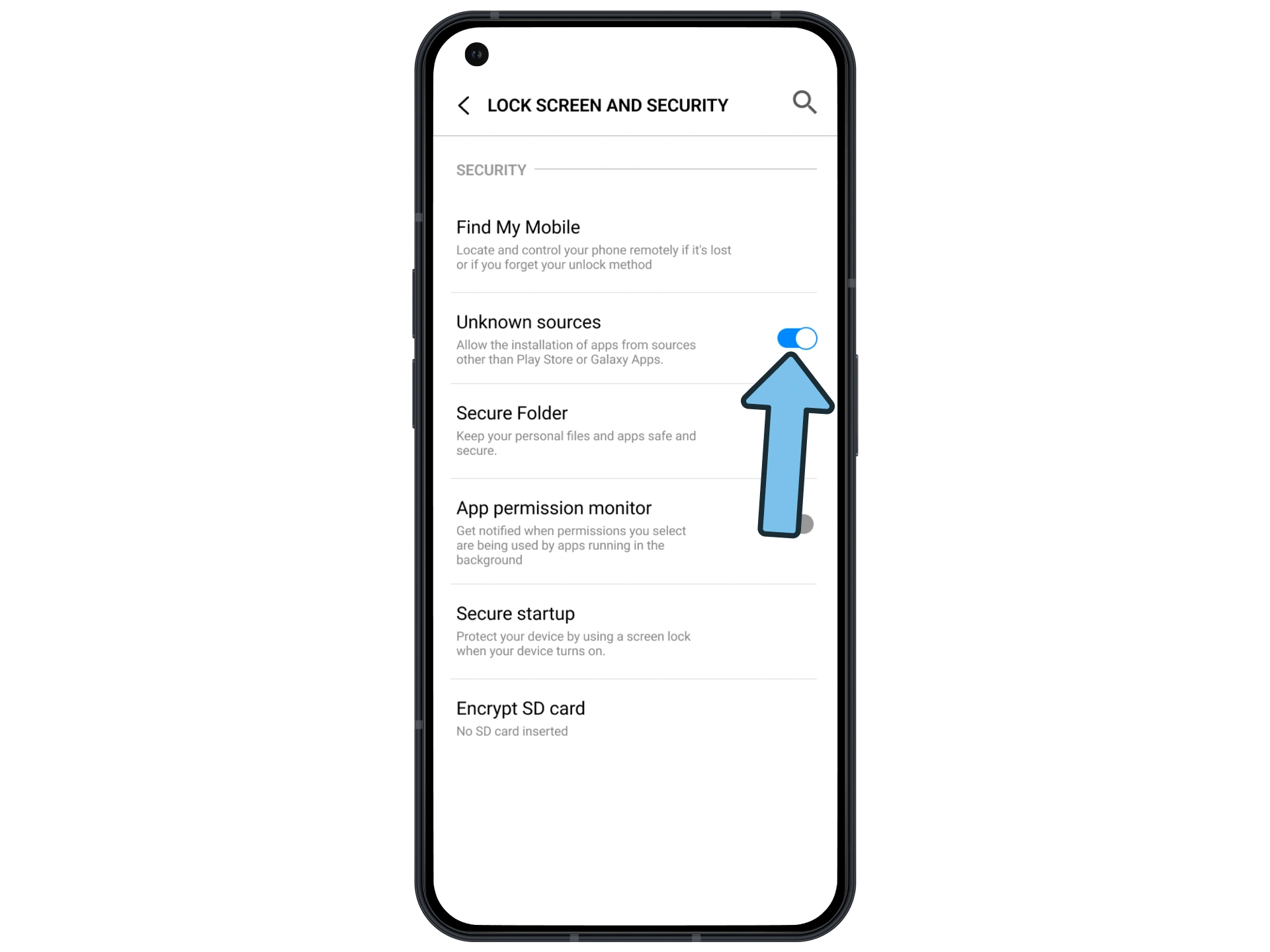 Open settings and allow installation from unknown sources to install the Six6s app.